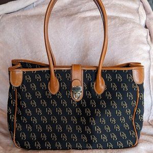 Dooney & Bourke Black Monogram Shoulder Bag